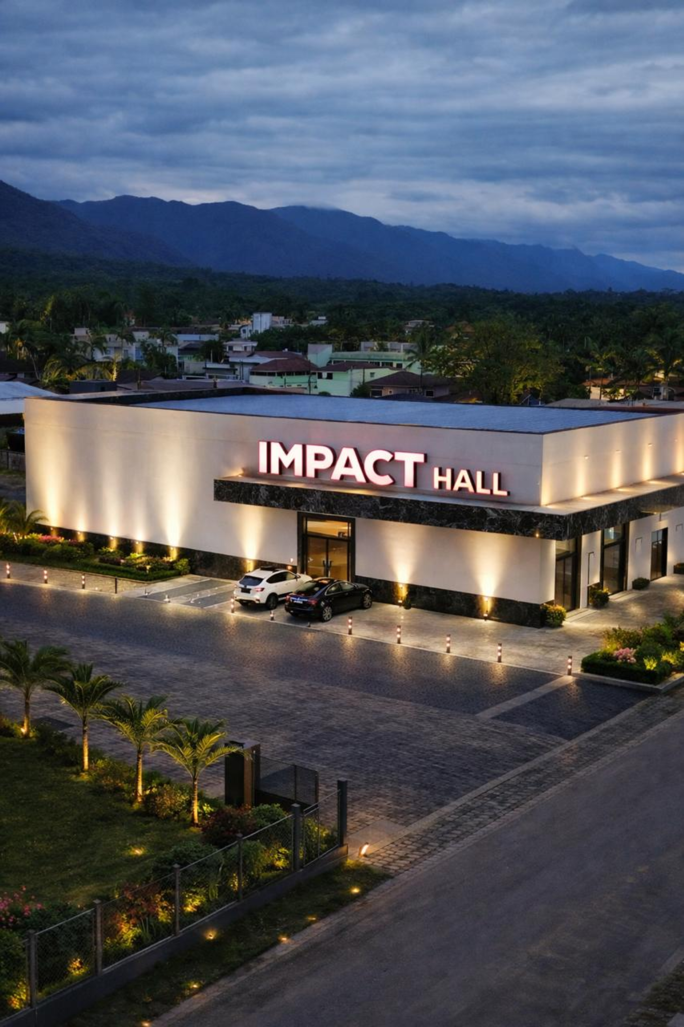 Fachada do Impact Hall